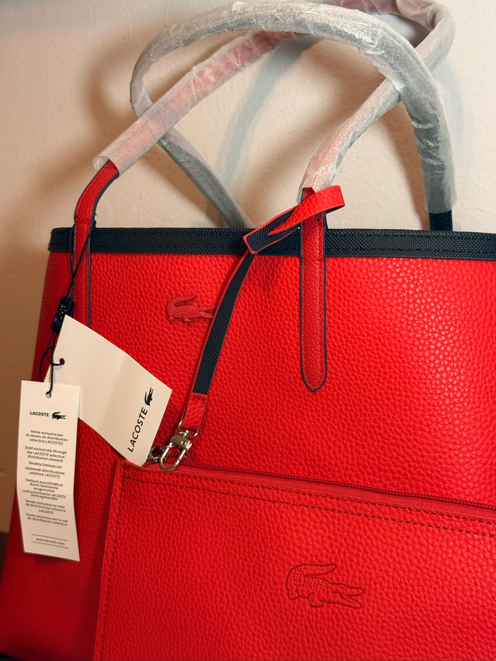 Bolsa tote Lacoste reversível - Azul e Vermelho – photo 6